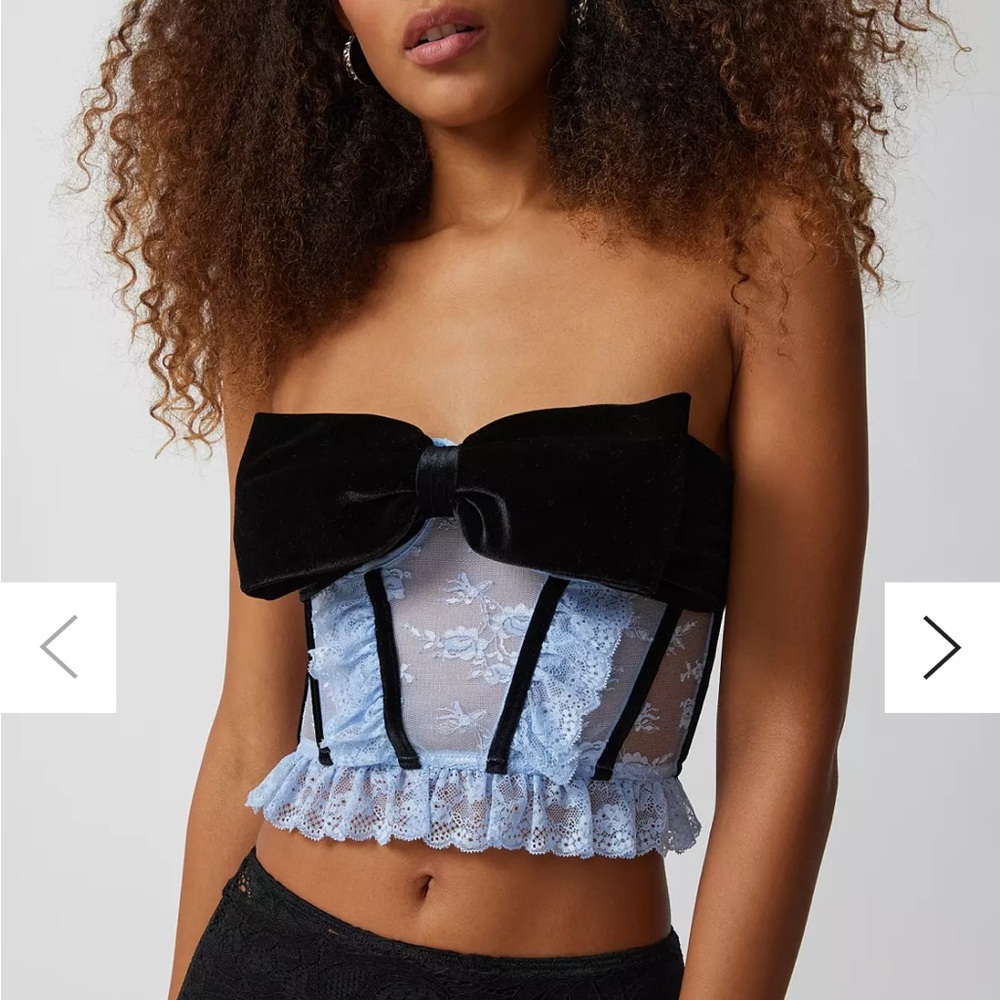 Urban Outfitters Out From Under Velvet and Lace Corset